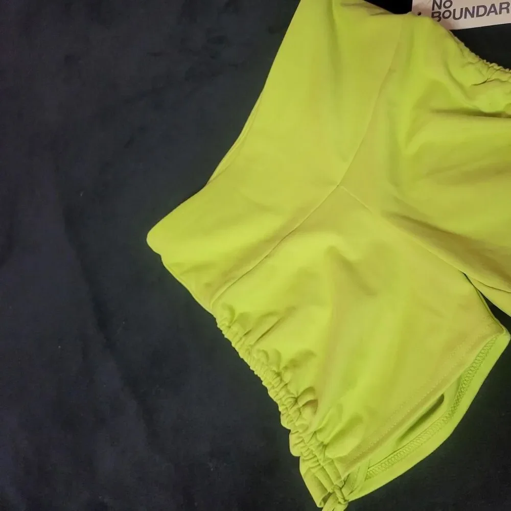 XXS-No-boundaries Women's Green and Yellow Shorts